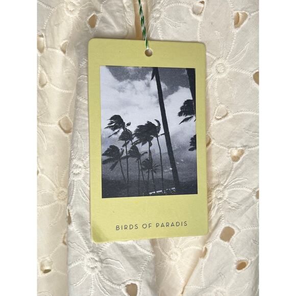 TROVATA Birds of Paradis Sz S Small Daisy Eyelet Clover Top Blouse NWT - Picture 4 of 9